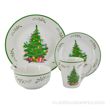 Различный дизайн Рождественская керамическая тарелка оптом